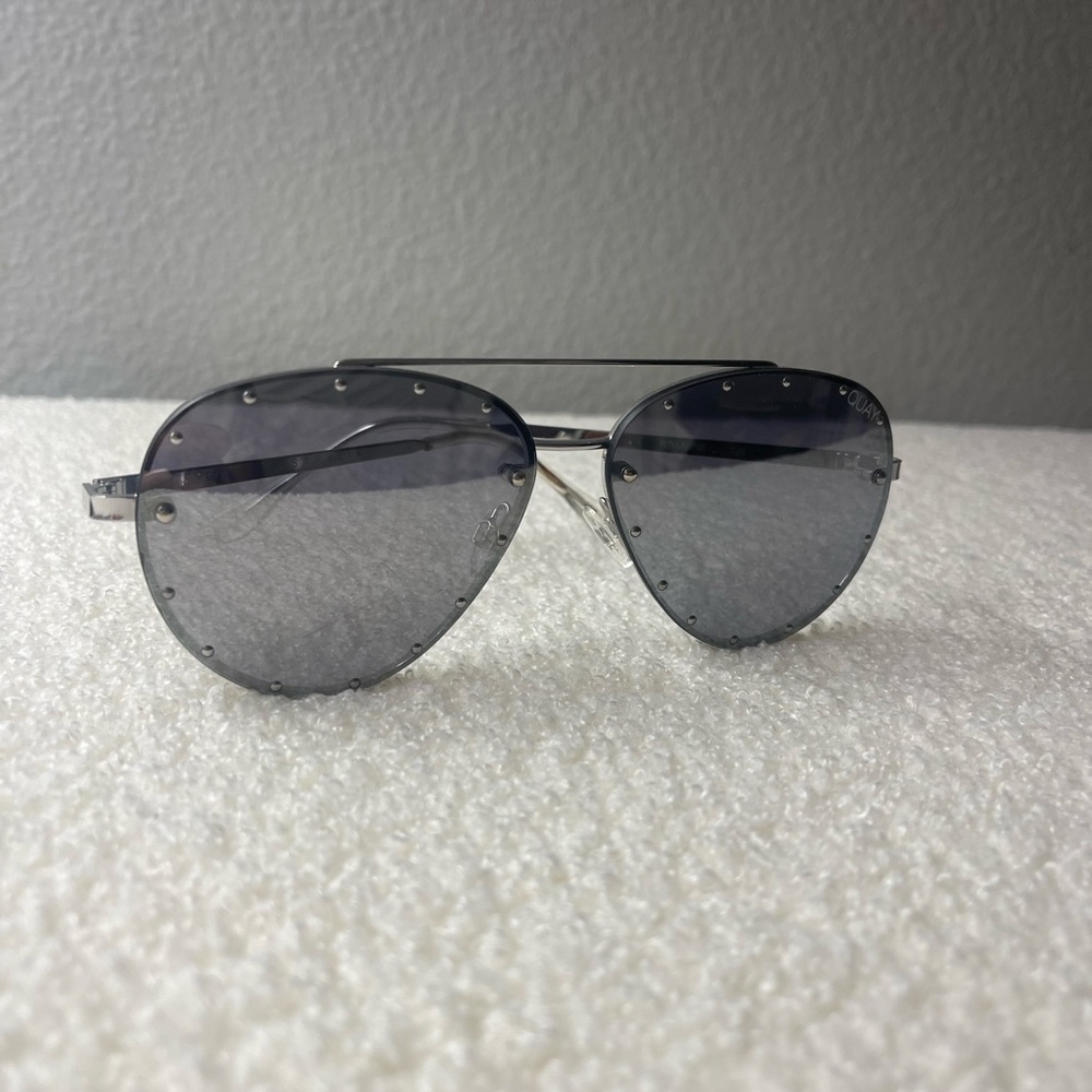 Quay Silver Reflective Sunglasses